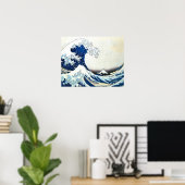 "The Great Wave" japanische Malerei von Hokusai Poster (Heimbüro)
