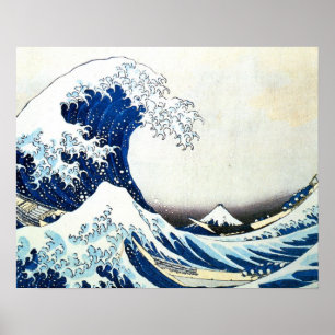 "The Great Wave" japanische Malerei von Hokusai Poster