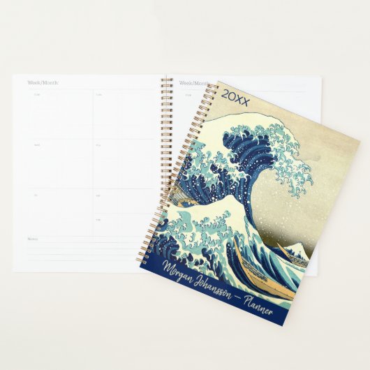 The Great Wave – Katsushika Hokusai – Custom Text  Planer (Anzeige)