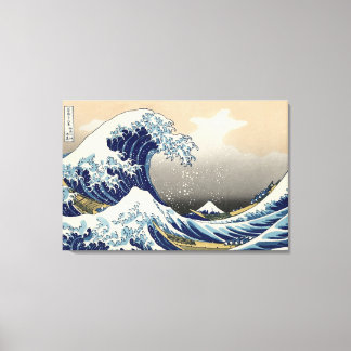 "The Great Wave"-Kopie von Hokusais ursprünglichem Leinwanddruck