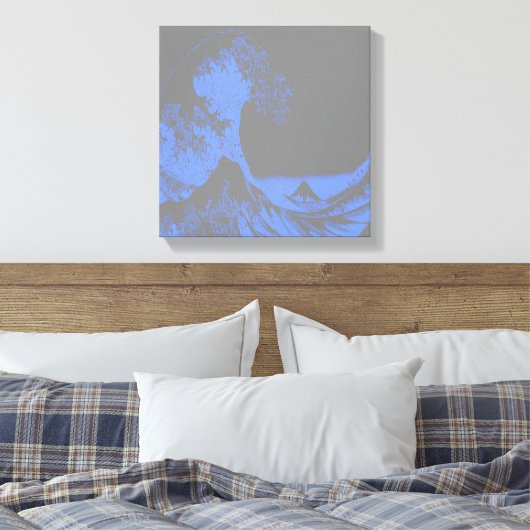The Great Wave Leinwand Blue & Gray (Insitu (Schlafzimmer))