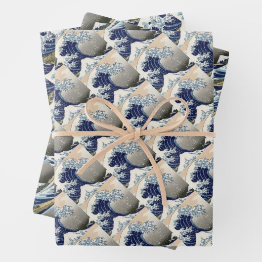 The Great Wave of Kanagawa - Katsushika Hokusai Geschenkpapier Set (Beispiel)