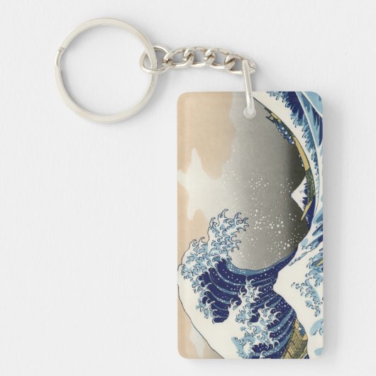 The Great Wave of Kanagawa - Katsushika Hokusai Schlüsselanhänger (Vorderseite)