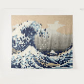 The Great Wave off Kanagawa 8 Bit Pixel Art Wandteppich (Vorderseite (Horizontal))
