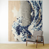 The Great Wave off Kanagawa 8 Bit Pixel Art Wandteppich (Beispiel)
