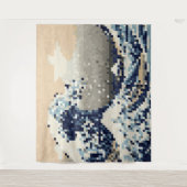 The Great Wave off Kanagawa 8 Bit Pixel Art Wandteppich (Vorderseite)