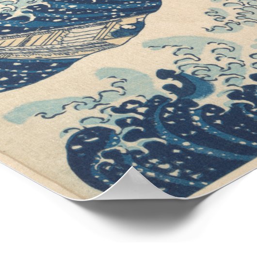 The Great Wave Off Kanagawa by Katsushika Hokusai Poster (Ecke)