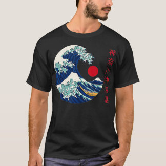 The Great Wave off Kanagawa japanese ästhetique De T-Shirt