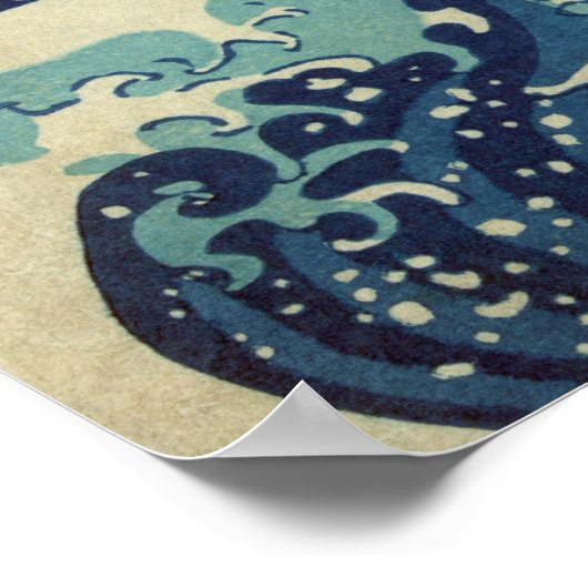 The Great Wave off Kanagawa Poster (Ecke)