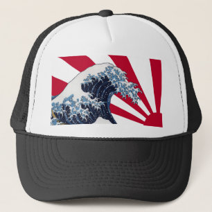 "The Great Wave off Kanagawa"+"Steigende Sonnenfla Truckerkappe