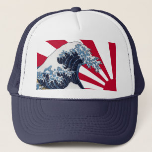 "The Great Wave off Kanagawa"+"Steigende Sonnenfla Truckerkappe