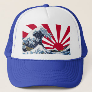 "The Great Wave off Kanagawa"+"Steigende Sonnenfla Truckerkappe