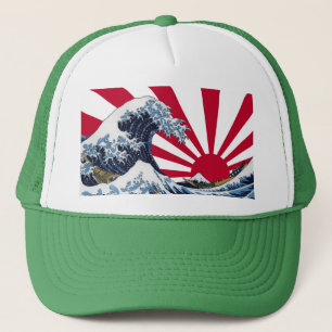 "The Great Wave off Kanagawa"+"Steigende Sonnenfla Truckerkappe