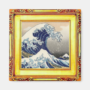 The Great Wave off Kanagawa, von Hokusai, Fine Art Magnet