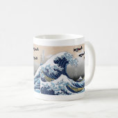 The Great Wave off Kanagawa + Zero Fighters Kaffeetasse (VorderseiteRechts)