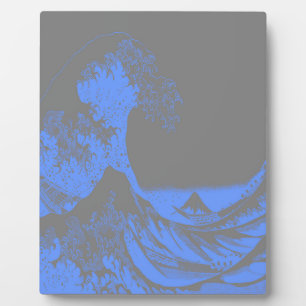 The Great Wave Seafoam Blue & Gray Fotoplatte