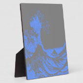 The Great Wave Seafoam Blue & Gray Fotoplatte (Seite)
