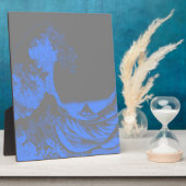 The Great Wave Seafoam Blue & Gray Fotoplatte (Seite)