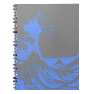 The Great Wave Seafoam Blue & Gray Notizblock