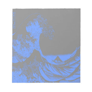 The Great Wave Seafoam Blue & Gray Notizblock