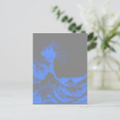 The Great Wave Seafoam Blue & Gray Postkarte (Stehend Vorderseite)