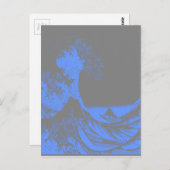 The Great Wave Seafoam Blue & Gray Postkarte (Vorne/Hinten)