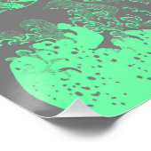 The Great Wave Seafoam Green & Gray Poster (Ecke)