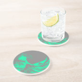 The Great Wave Seafoam Green & Grey Untersetzer (Seite)