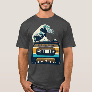 The Great Wave Song of Kanagawa Cassette by Tobe F T-Shirt