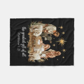 The Greatest For All Christmas Nativity Jesus Chri Fleecedecke (Vorderseite (Horizontal))