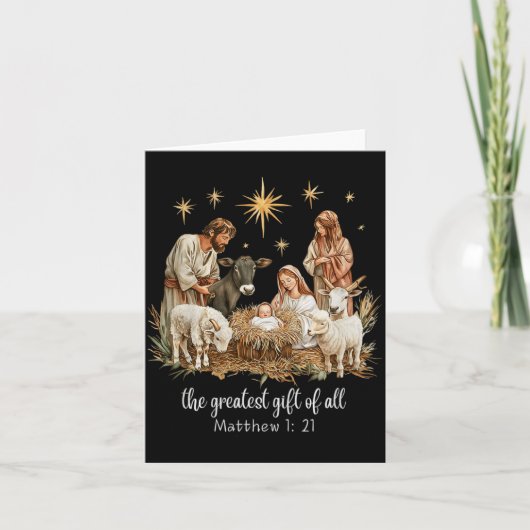The Greatest For All Christmas Nativity Jesus Chri Karte (Vorderseite)