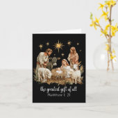 The Greatest For All Christmas Nativity Jesus Chri Karte (Gelbe Blume)