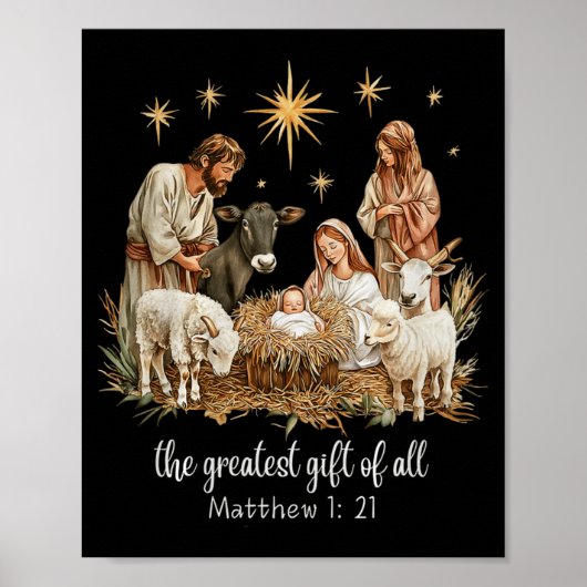 The Greatest For All Christmas Nativity Jesus Chri Poster (Vorne)
