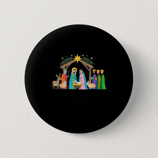 The Greatest Gift For All Christmas Nativity Jesus Button (Vorderseite)