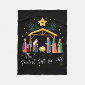 The Greatest Gift For All Christmas Nativity Jesus Fleecedecke (Vorderseite)