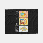 The Greatest Gift For All Christmas Nativity Jesus Fleecedecke (Vorderseite (Horizontal))