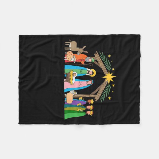 The Greatest Gift For All Christmas Nativity Jesus Fleecedecke (Vorderseite (Horizontal))