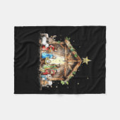 The Greatest Gift For All Christmas Nativity Jesus Fleecedecke (Vorderseite (Horizontal))
