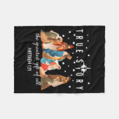 The Greatest Gift For All Christmas Nativity Jesus Fleecedecke (Vorderseite (Horizontal))