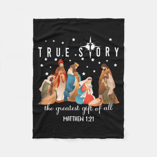 The Greatest Gift For All Christmas Nativity Jesus Fleecedecke (Vorderseite)