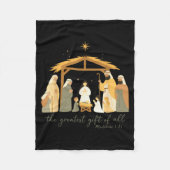 The Greatest Gift For All Christmas Nativity Jesus Fleecedecke (Vorderseite)