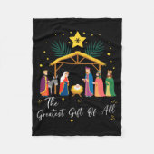 The Greatest Gift For All Christmas Nativity Jesus Fleecedecke (Vorderseite)