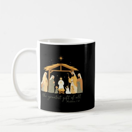 The Greatest Gift For All Christmas Nativity Jesus Kaffeetasse (Links)