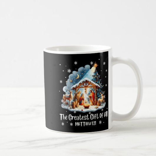 The Greatest Gift For All Christmas Nativity Jesus Kaffeetasse (Rechts)