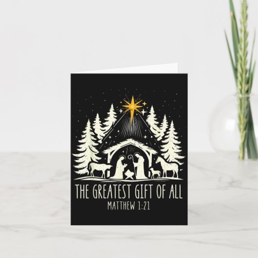 The Greatest Gift For All Christmas Nativity Jesus Karte (Vorderseite)