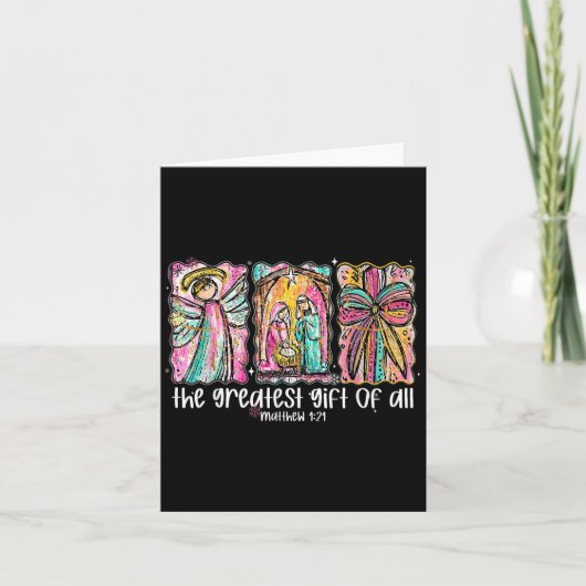 The Greatest Gift For All Christmas Nativity Jesus Karte (Vorderseite)