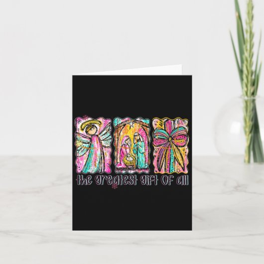 The Greatest Gift For All Christmas Nativity Jesus Karte (Vorderseite)