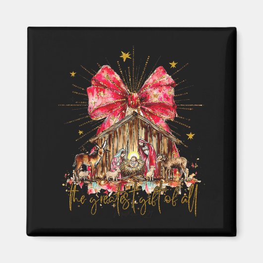 The Greatest Gift For All Christmas Nativity Jesus Magnet (Vorne)