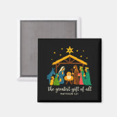 The Greatest Gift For All Christmas Nativity Jesus Magnet (Vorderseite/Rückseite)