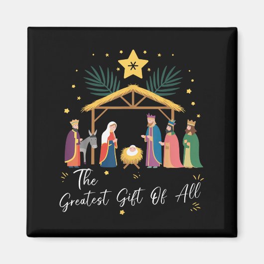 The Greatest Gift For All Christmas Nativity Jesus Magnet (Vorne)